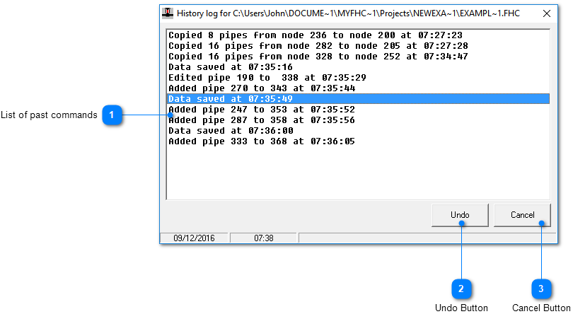 Undo command